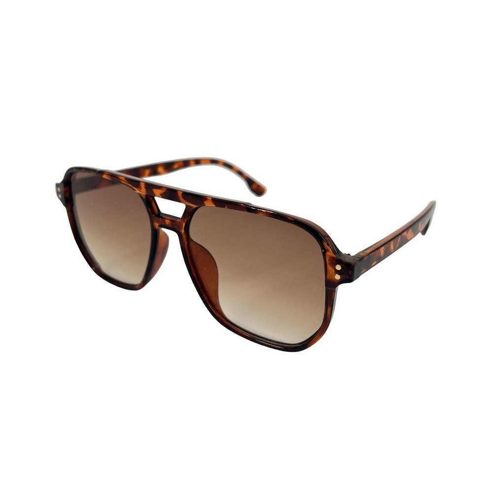 Unbranded Tortoise Aviator Sunglasses Brown Gradient Lens Oversized Retro Y2K